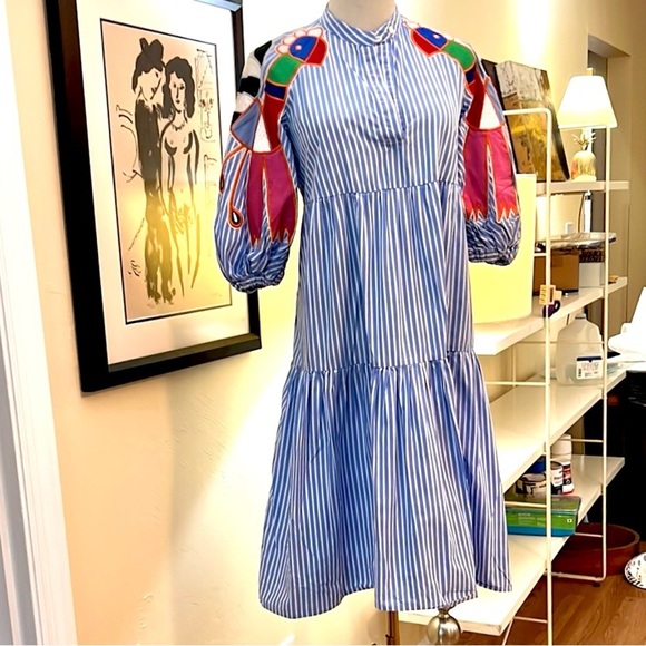 Stella Jean,Toucan Dreams Dress,Pull-Over Design,Stunning Embroidery,Size: S - Picture 1 of 11